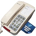 Med-Pat D8WP Waterproof Desk Set Telephone w/Ring/in-Use Light Indicator - Office and Home Phone with Large Buttons, Full Volume Control, Corded