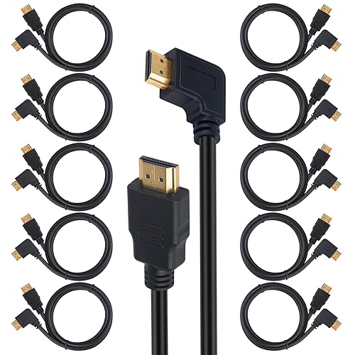 4K HDMI Cable 1.6 Feet 10-Pack, Ultra HD HDMI 2.0 Cable,High Speed 18Gbps @ 60Hz, Supports TV, Gaming, Ethernet, HDR, ARC, UHD, 3D, HDTV, 10.2 Gbps