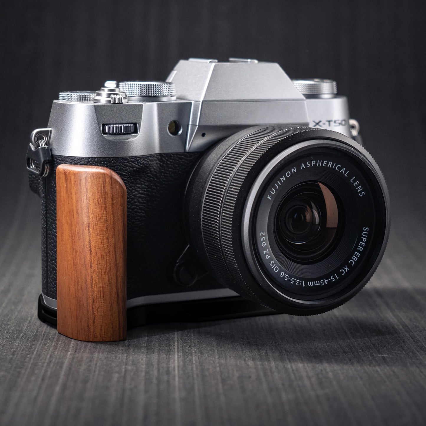 Iborrys L-Shaped Camera Handle ?Compatible with FUJIFILM X-T50 XT50 Camera ?Precious Vintage Solid Wood | Handcrafted by Experienced Artisans (Desert
