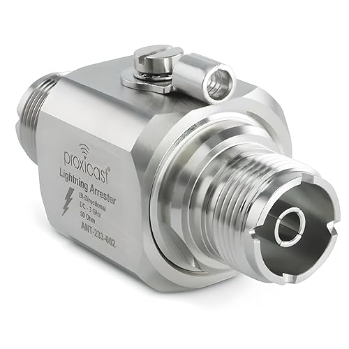 Proxicast Coaxial Lightning Arrester/Suppressor with UHF SO-239 Female Connectors - Pro-Grade Coax Cable Surge Protector for RF, HF, VHF, UHF, CB
