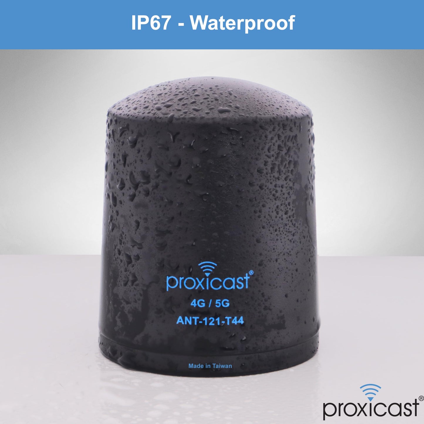 Proxicast 4x4 MIMO 4G/5G Cellular Antenna - Low Profile Vandal Resistant IP67 Omni Through Hole Mount - 6ft Coax - Black - Compatible with Cisco