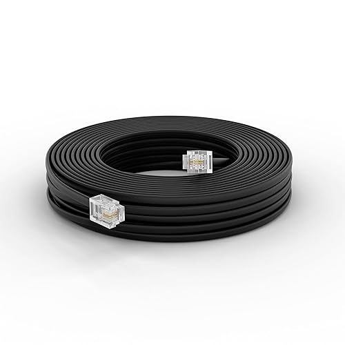 THE CIMPLE CO Phone Cord for Landline, 50 FT, Modular Telephone Extension Line, 2 Conductor (2 Pin, 1 Line) Cable, Works with FAX, AIO, and Other