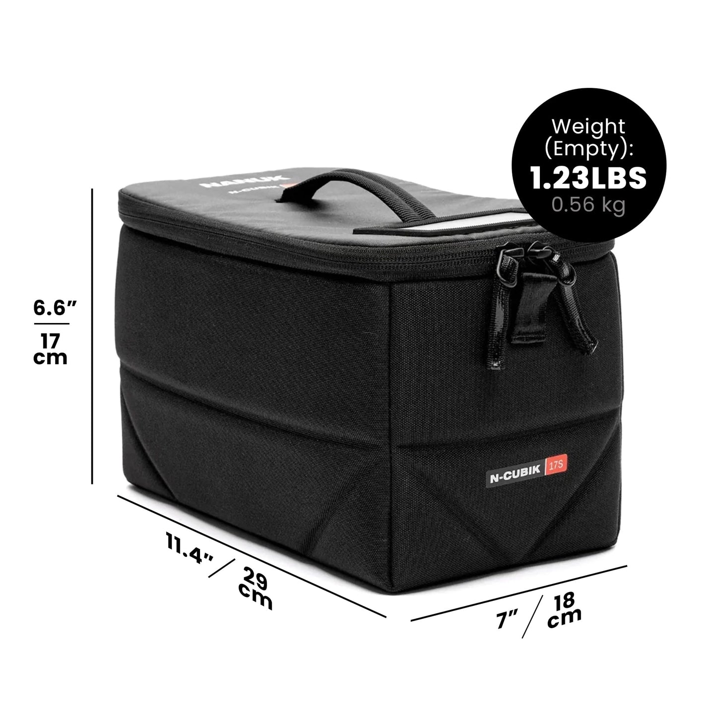 NANUK N-Cubik 17S Camera Bag Insert with Shoulder Strap - Small Water-Resistant Cube - Shockproof Protective Camera Insert for Backpack - Perfect