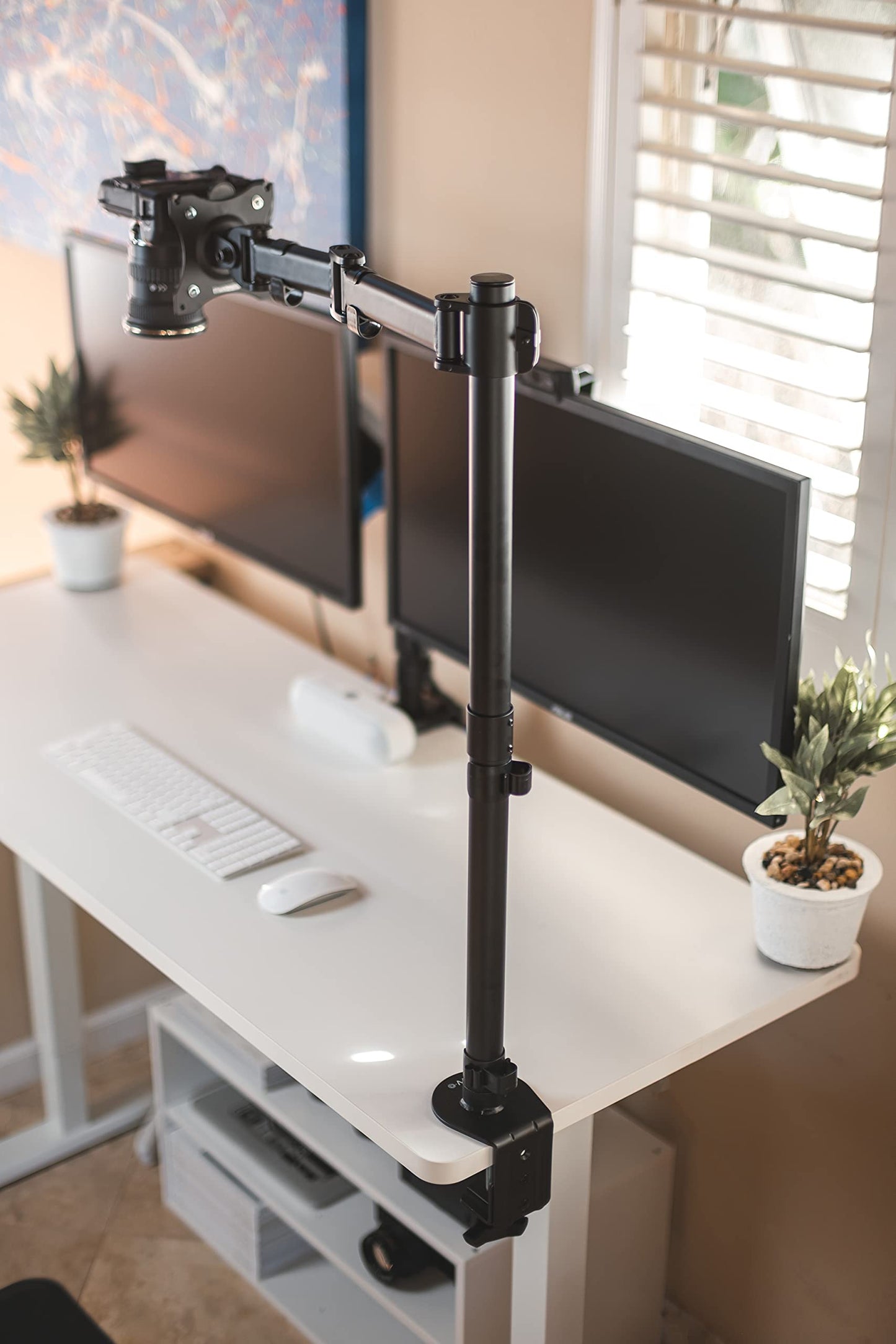 VIVO Universal VESA Adapter Bracket Kit for Cameras, Photo or Video Shooting, 1/4 inch Mount, Attach to Monitor Stand or Tripod, Overhead Portrait or