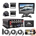 JOINLGO 4CH GPS 4G WiFi 1080P HDD/SSD/SD Drive Mobile Vehicle Car DVR Video Recorder Kit Live View on PC Phone with 4pcs Side Rear View IR Metal Car