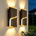 Tribesigns LED Outdoor Wall Lights with Dusk to Dawn Sensor, 11.8" Modern Wall Sconce with 3CCT, Dimmable, Waterproof, Exterior Lighting Fixtures