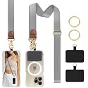 TiMOVO Adjustable Anti-Theft Phone Lanyard - Crossbody & Wrist Strap for Smartphones, Convenient Phone Chain for Hands-Free Use, Gray