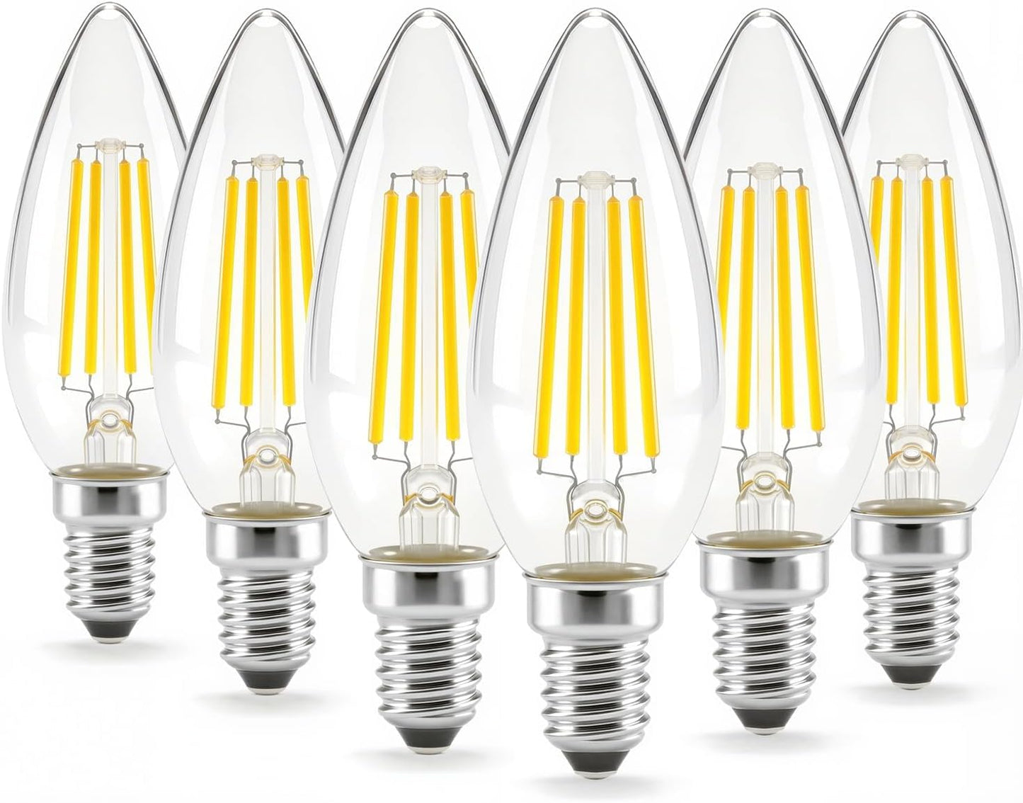 SSXBF E14 European Base Bulb,40W Equivalent?Warm 2700K 6 Pack