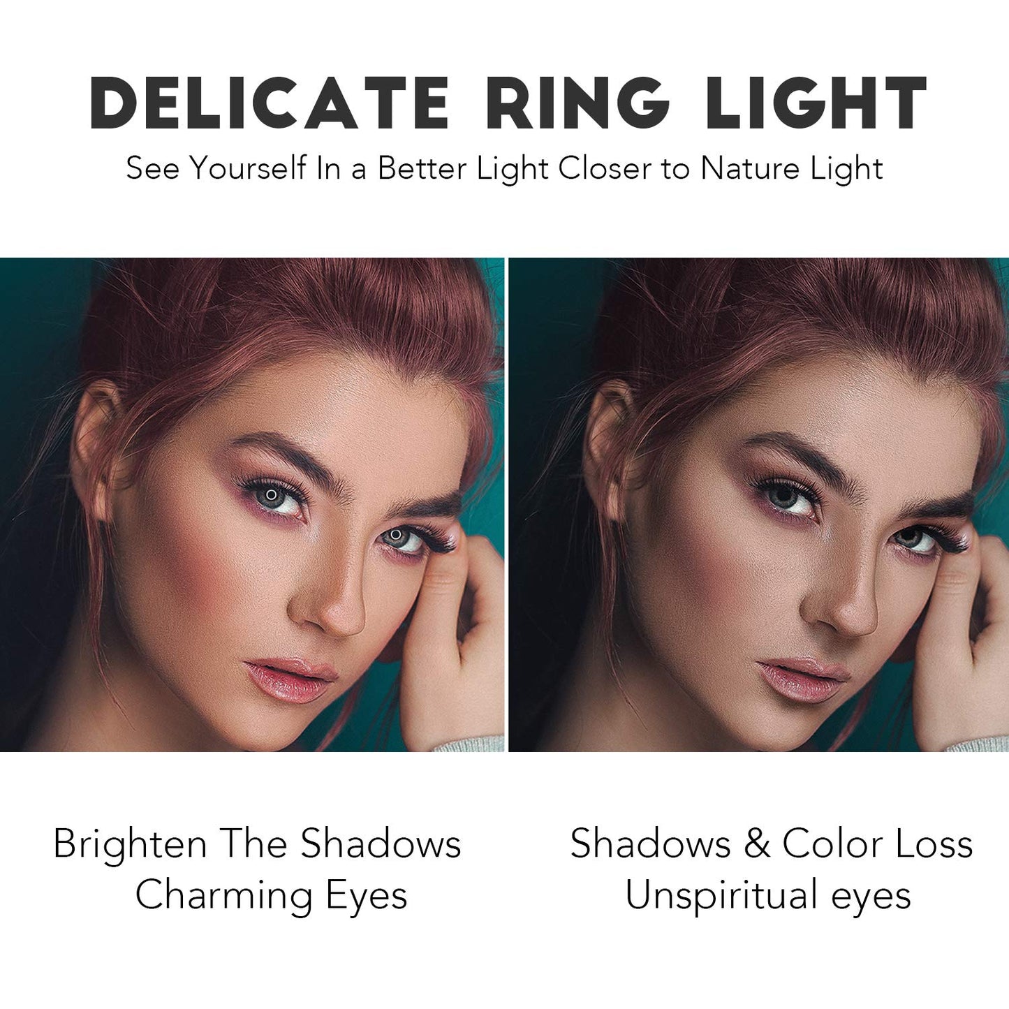 10 inch Ring Light with Tripod Stand - Rovtop LED Camera Selfie Light Ring with iPhone Tripod and Phone Holder for Video Photography Makeup Live