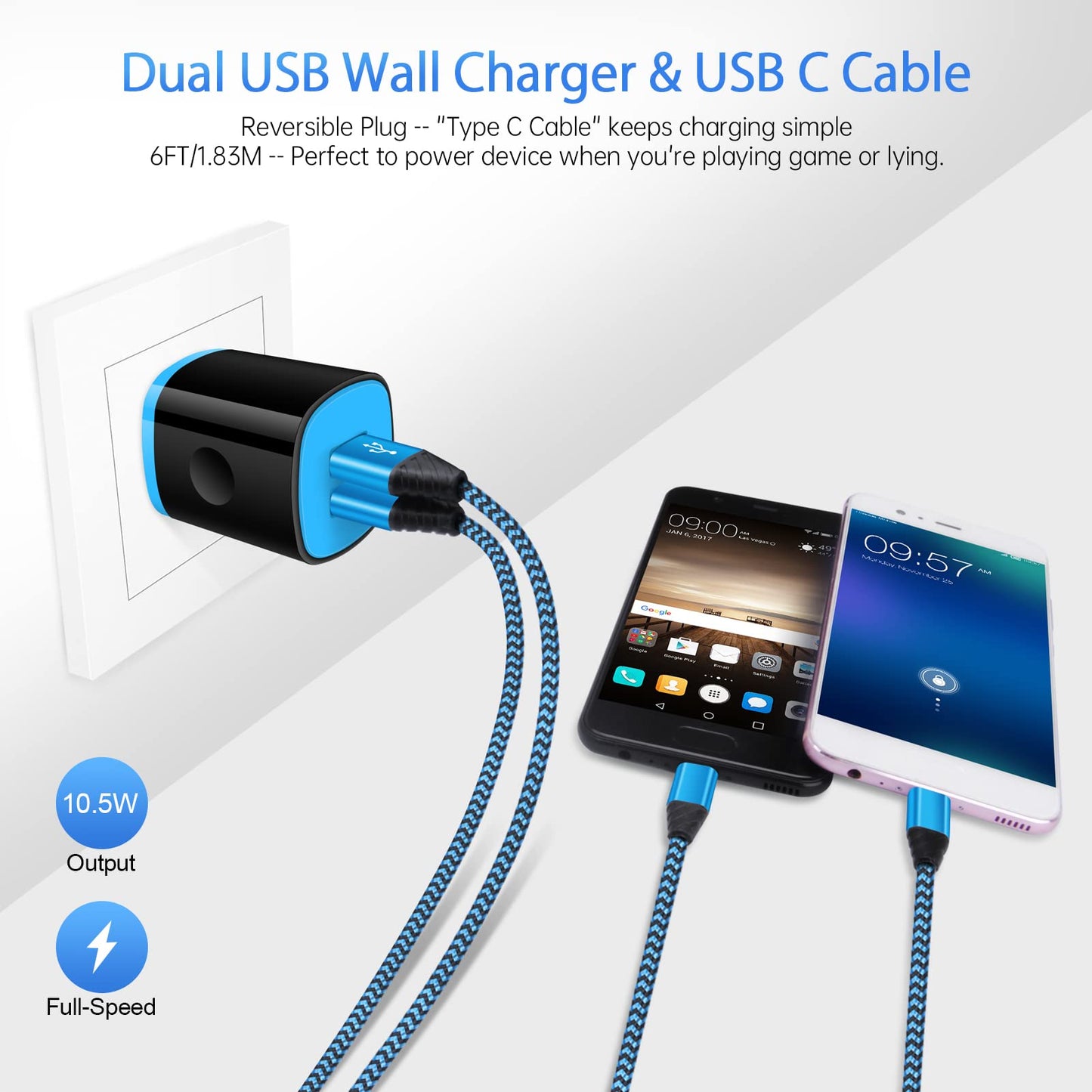Android Phone Charger Fast Charging for Samsung Galaxy A17 A16 A07 S25 Plus S25 Ultra S24FE S24 Ultra S23FE A35 A15 A14 A13 A53 A54 S22 Plus S21 S20