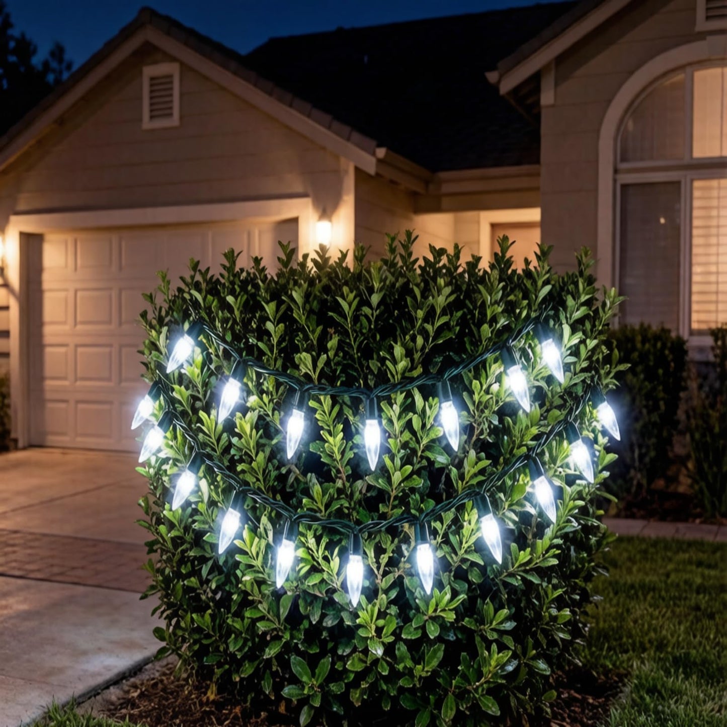 JinBest 100 LED White Christmas Lights with 35 Ft Green Wire, UL Certified and Commercial Grade LED String Lights, for Indoor Outdoor Party, Trees