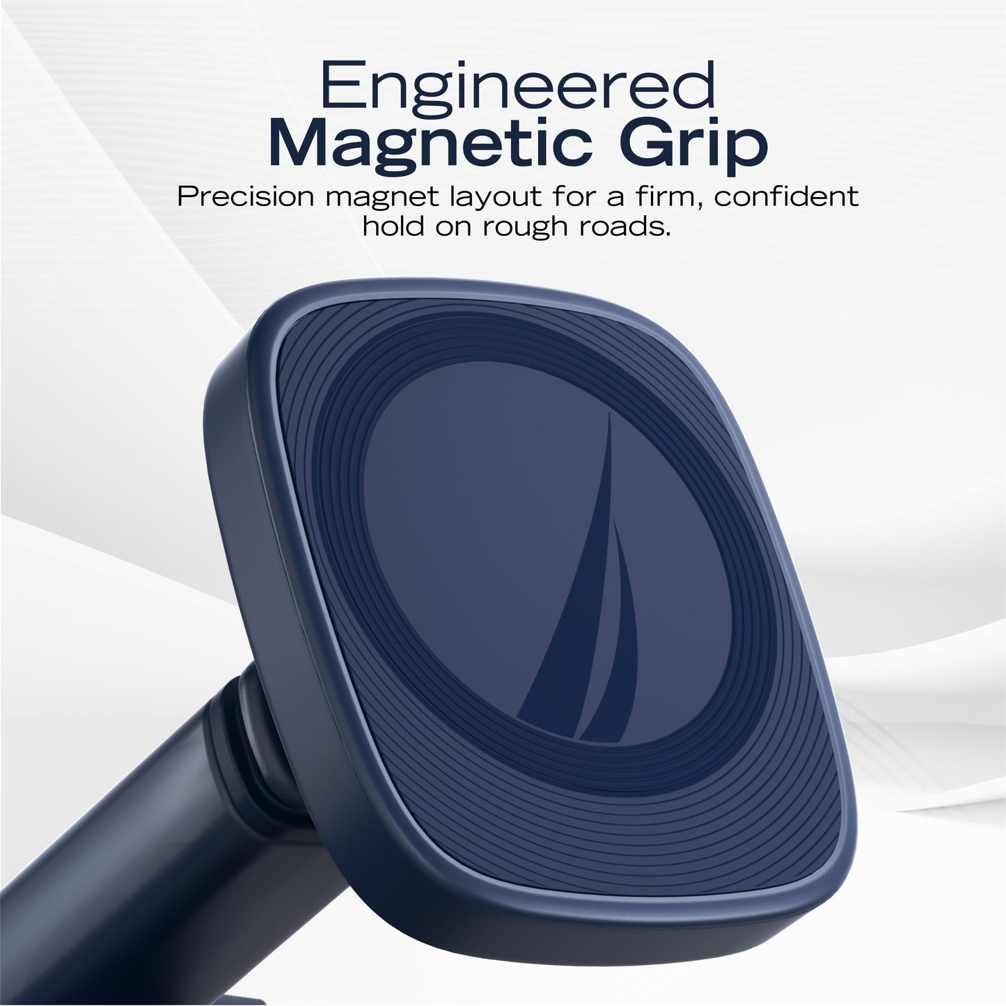 Nautica PH120 Universal 3-in-1 Magnetic Car Phone Holder for iPhone, Android, Samsung, Google, Huawei & Nokia Smartphones, Clip-On & Suction Cup Phone