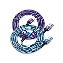 USB A to Lightning Cord, 2Pack/3Ft Nylon Braided iPhone Charger Cable, Apple Approved Fast Charging Power Wire for iPhone 14, 14 Pro Max, 13 Pro Max…