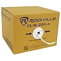 Rockville CL16-250-4 16 AWG 250' 4 Conductor Speaker Wire, CL2 Rated, 100% OFC Copper, Color-Coded PVC, for Home Theater and Commercial Audio