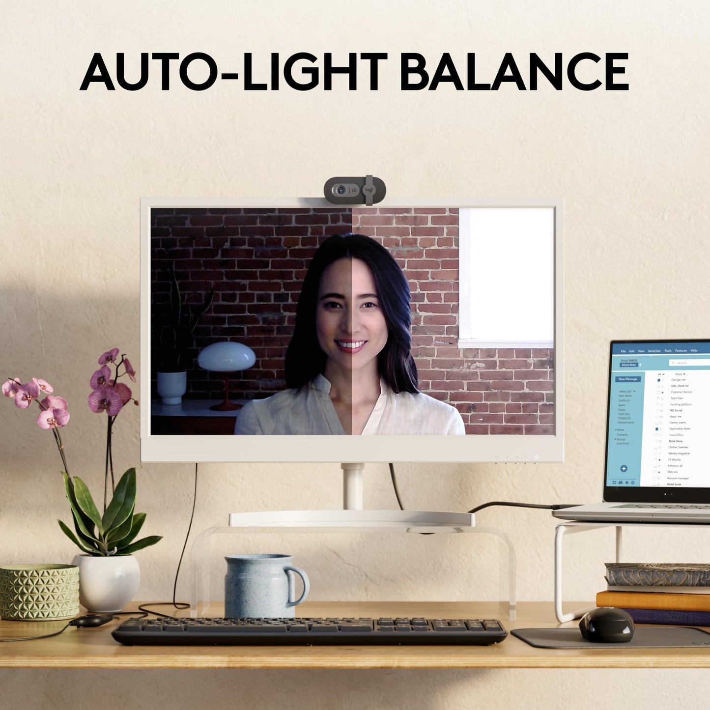 Logitech Brio 101 Full HD 1080p Webcam for Meetings, Streaming, Desktop, Laptop, PC - Built-in Mic, Shutter, Works with Zoom, Microsoft Teams