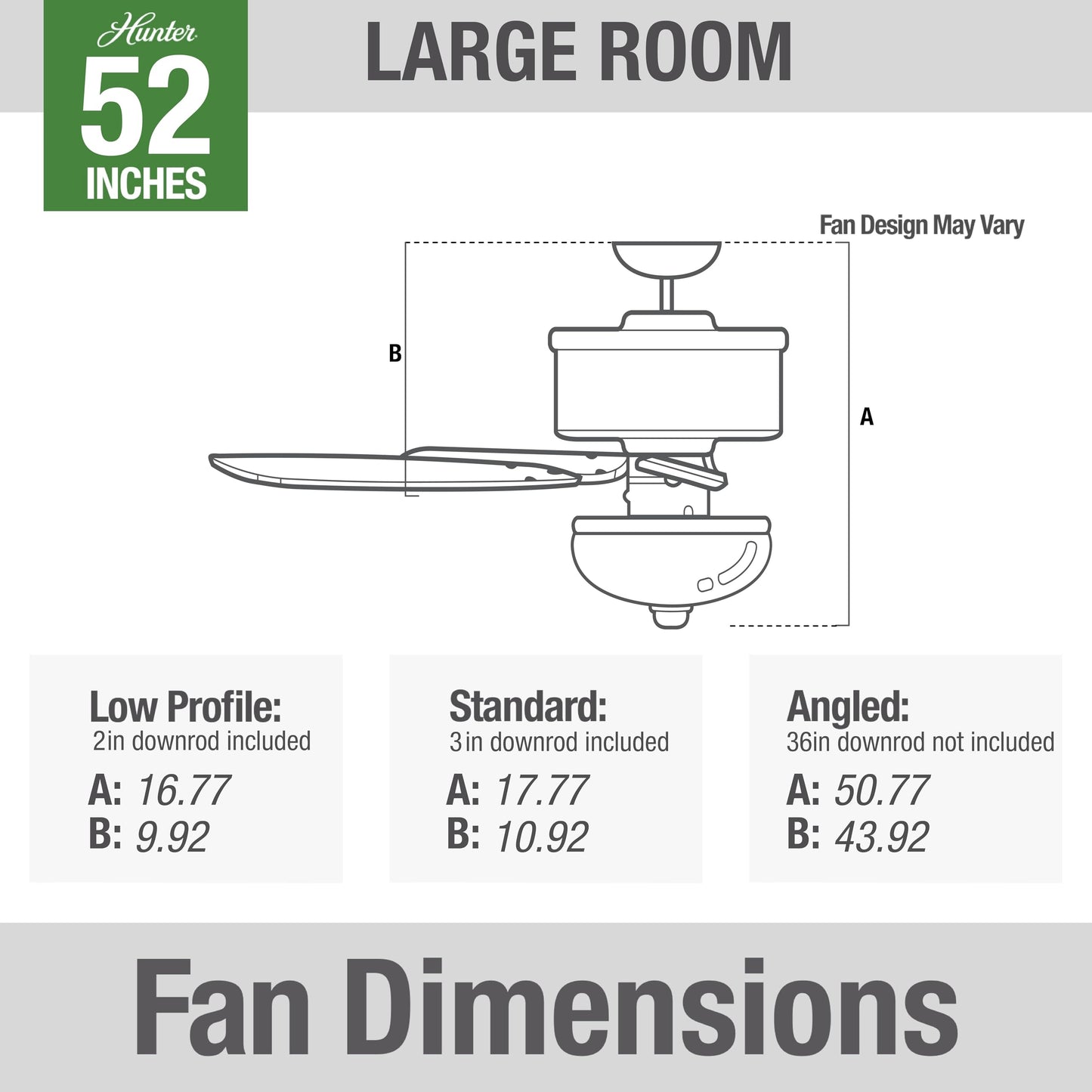 Hunter Fan 52 inch Traditional Brushed Nickel Ceiling Fan with Cased White Glass Light Kit, 5 Blade (Renewed)