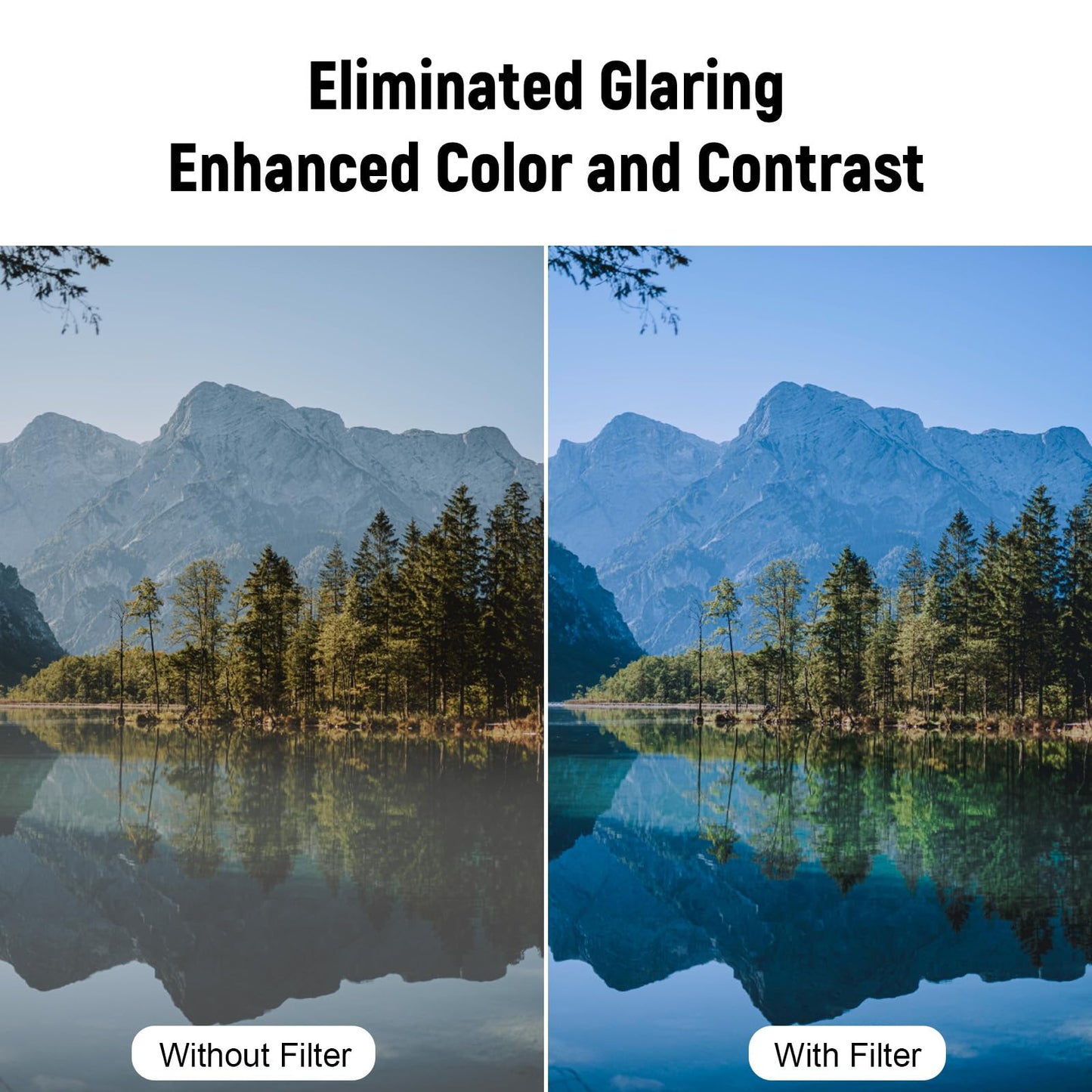 LENSKINS 72mm CPL Circular Polarizing Filter, 30-Layer Multi-Resistant Nano Coated Variable Polarizer Filter with HD Optics Glass, Ultra Slim Frame