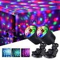 2-Pack Rechargeable Disco Ball Light Indoor Sound Activated Party Lights