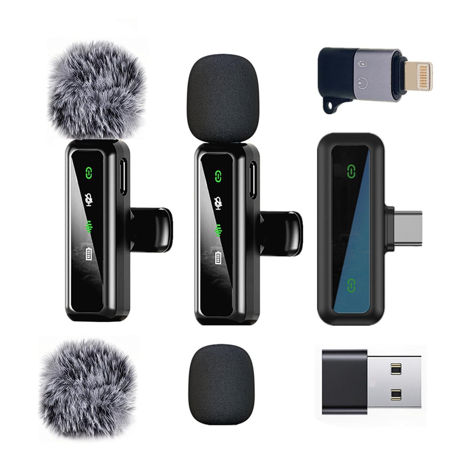 Wireless Lavalier Microphone for iPhone - iPad, Android Phone Computer, Mini Microphone for Live Streaming, Video Recording, Outdoor or Indoor