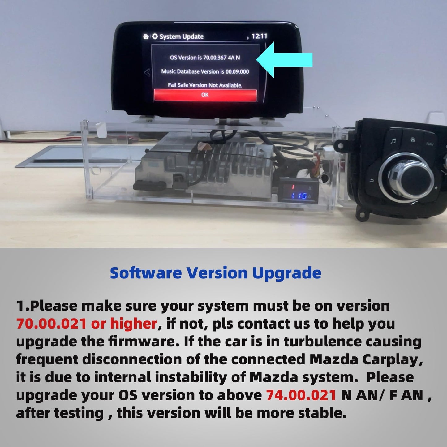 Dasbecan TK78-66-9U0C Mazda Apple Carplay Android Auto Retrofit Kit Compatible with Mazda 2 3 6 CX3 CX5 CX9 MX5 Miata 2014-2020 Adapter Interface Port