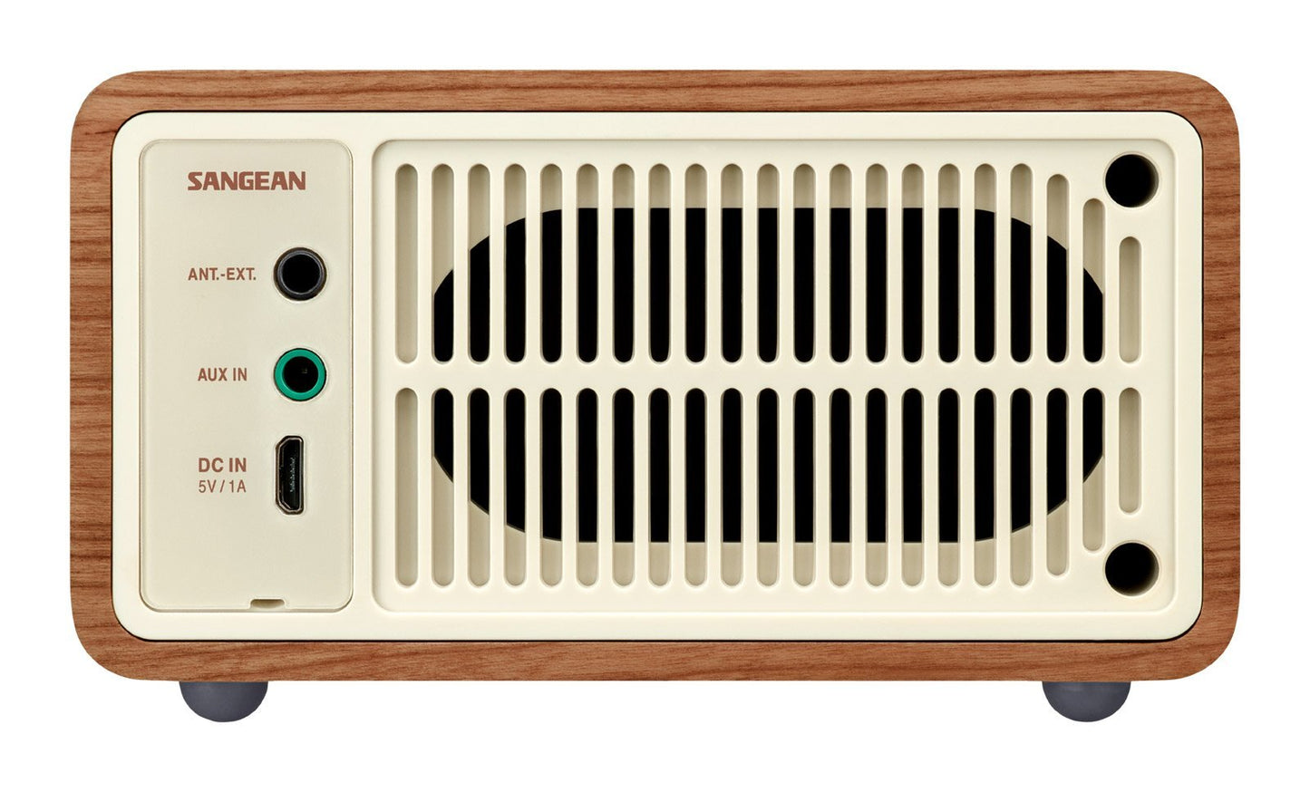 Sangean WR-7WL Wood Cabinet Mini Bluetooth Speaker with FM Tuner and Aux-in Walnut/Wood (Certified Refurbished)