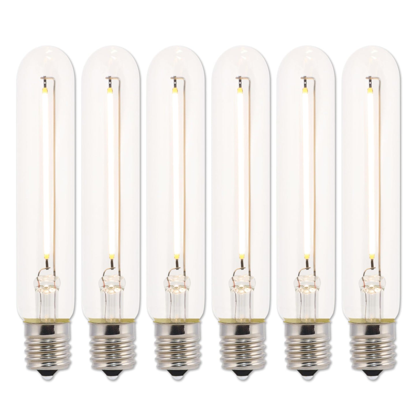 Westinghouse 5194120 3.5 Watt (40 Watt Equivalent) T6.5 Dimmable Clear Filament LED Light Bulb, Intermediate Base, 6 Pack