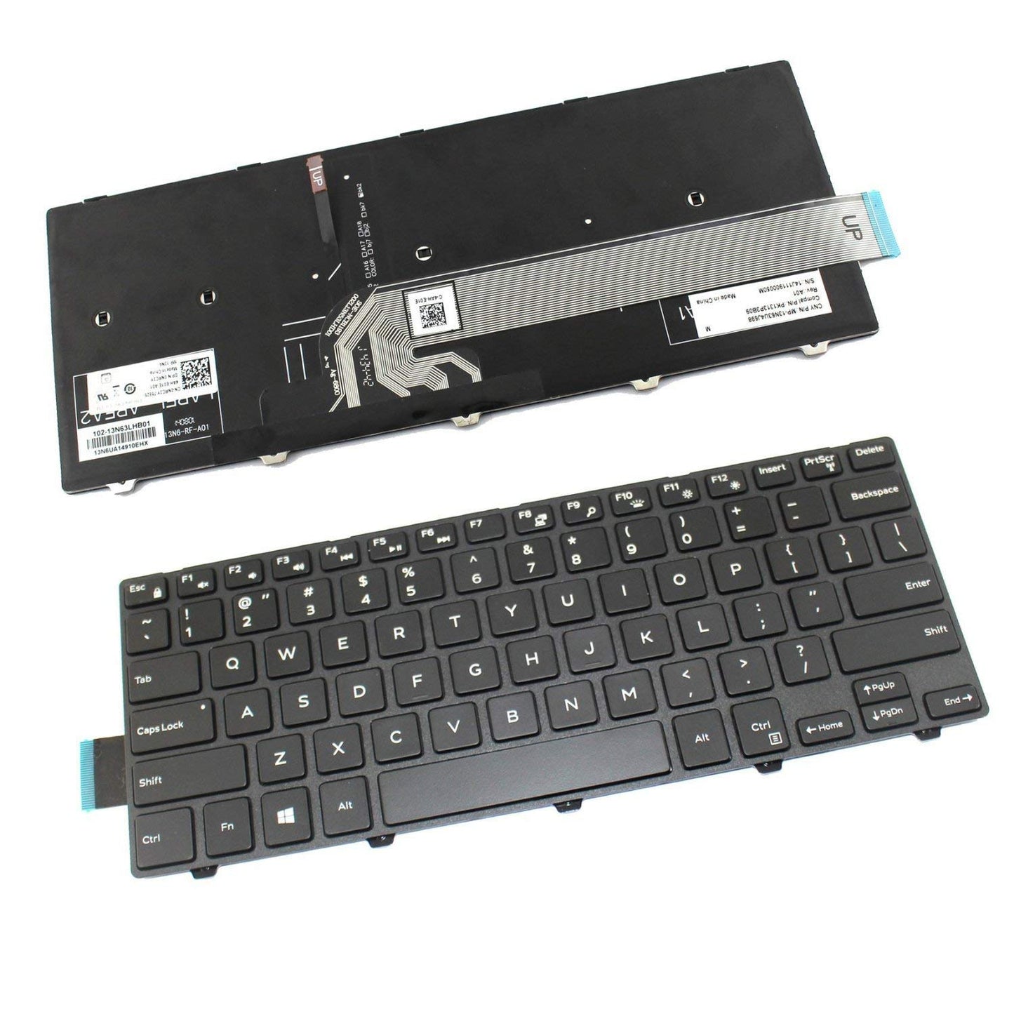 New US Black Backlit English Laptop Keyboard Replacement for Dell Inspiron 14 3462 3465 3467 3468 3473 3476 Light Backlight