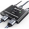 USB C KVM Switch 4K@60Hz,MLEEDA KVM Switch USB C for 2 Laptops Share Single HDMI Monitor and Keyboard Mouse,Compatible with Windows,Mac OS,Wired