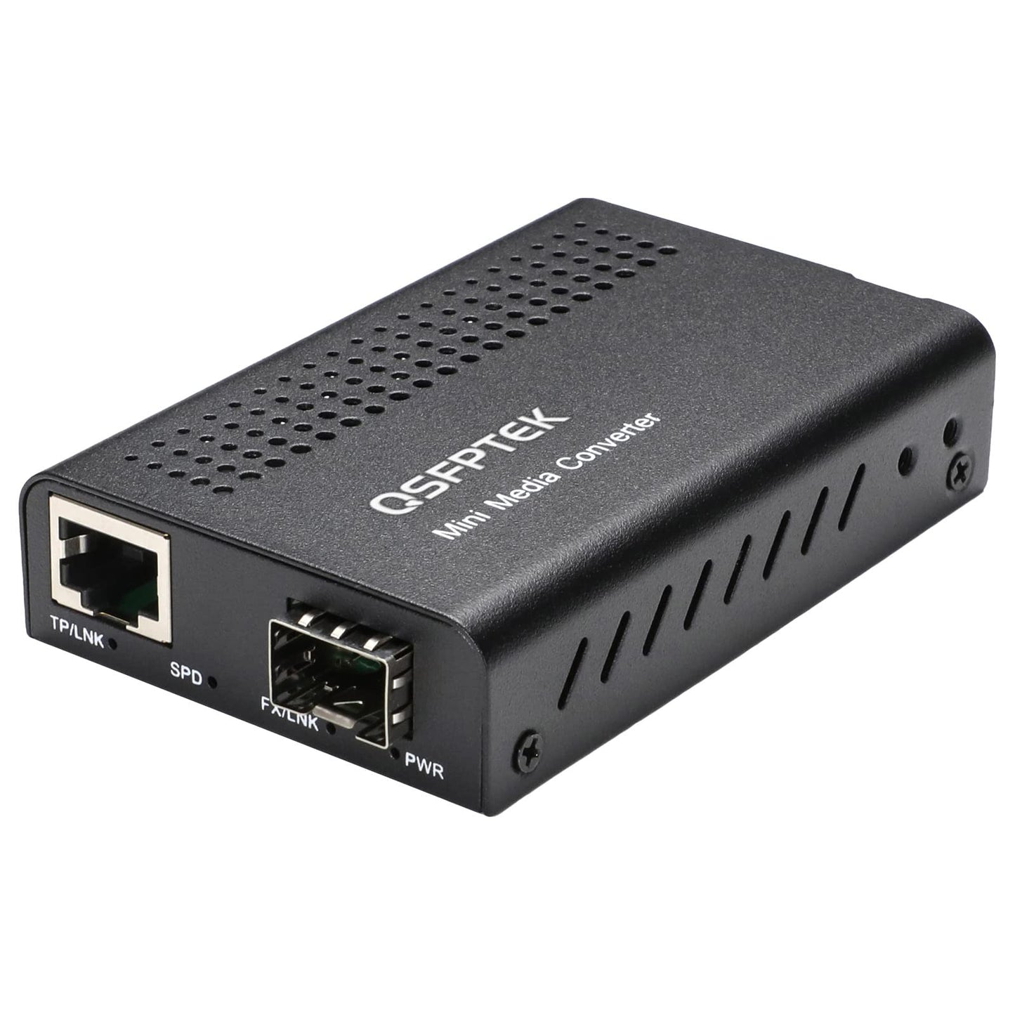 10G Media Coverter, 10 Gigabit Fiber to 10G Copper UTP Ethernet Media Converter, Mini Unmanaged 1x 100M/1G/2.5G/5G/10GBase-T RJ45 to 1x 10GBase-X SFP+
