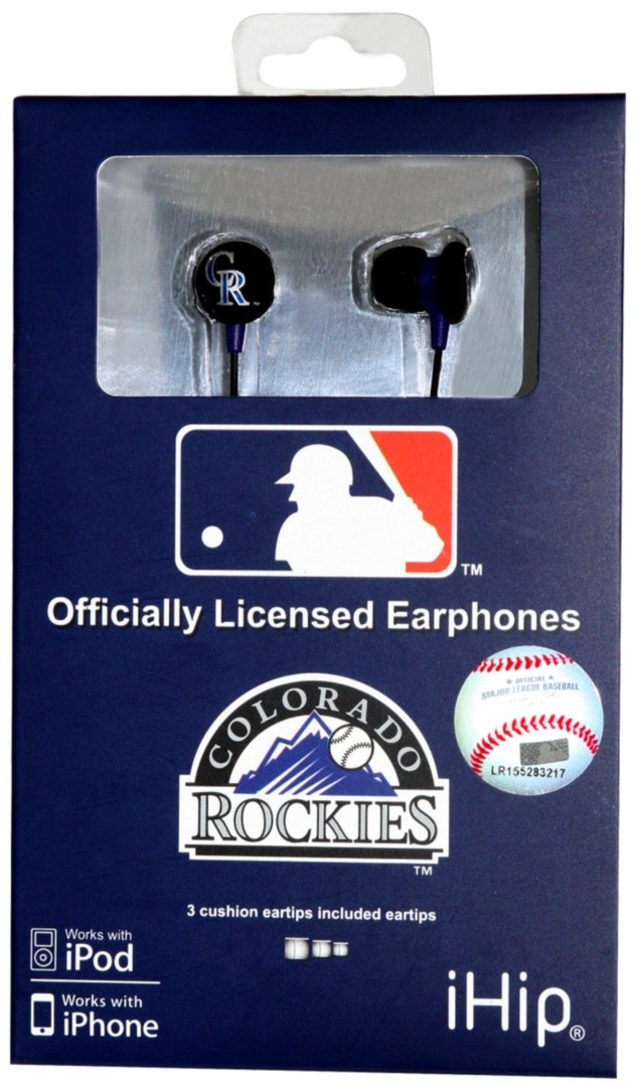 iHip MLB Colorado Rockies Ear Phones
