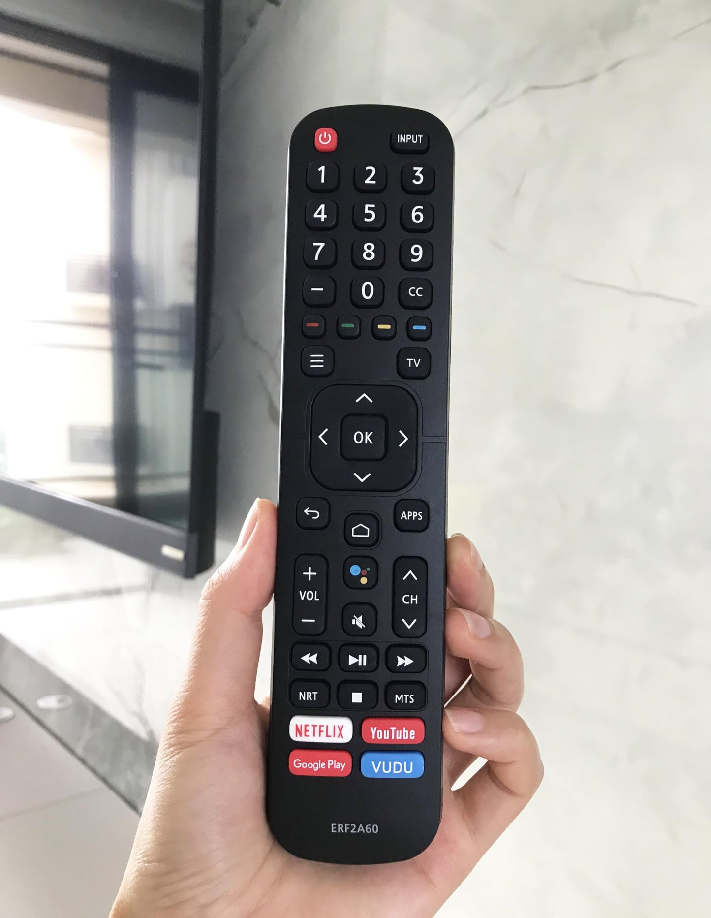 Replacement Remote Control ERF2A60 for Hisense Smart TV 4K 55H6570F 65H6570 65H8F 55H9020F 55H9030F 65H9F 55H9F 75H8G 55Q8G 55Q8G 65Q8G 43H6570F