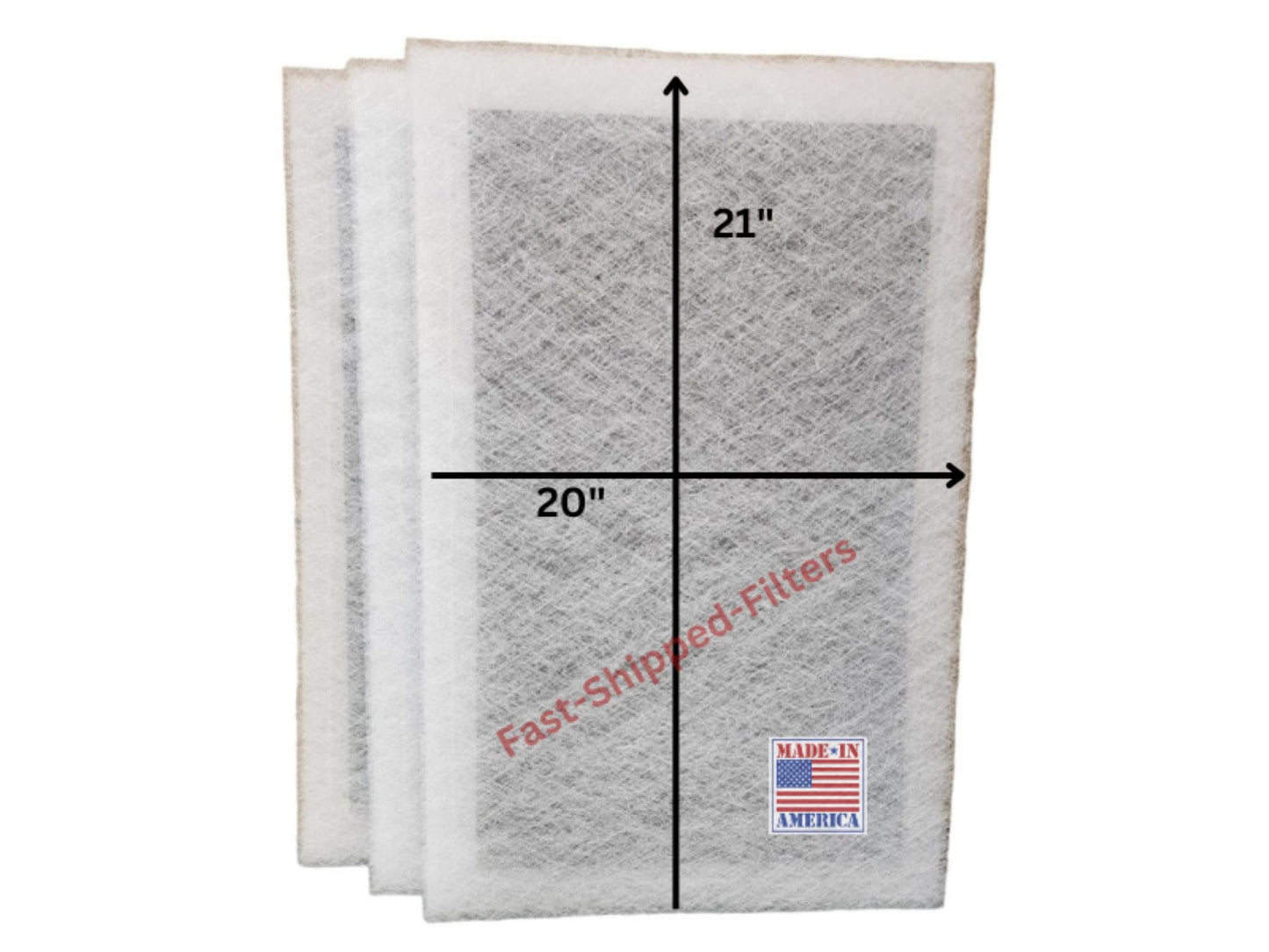 Fast-Shipped-Filters 3 Pack 21.5x23.5 Replacement Filter Pads Compatible with Dynamic Air Cleaner 21.5x23.5 Refill White