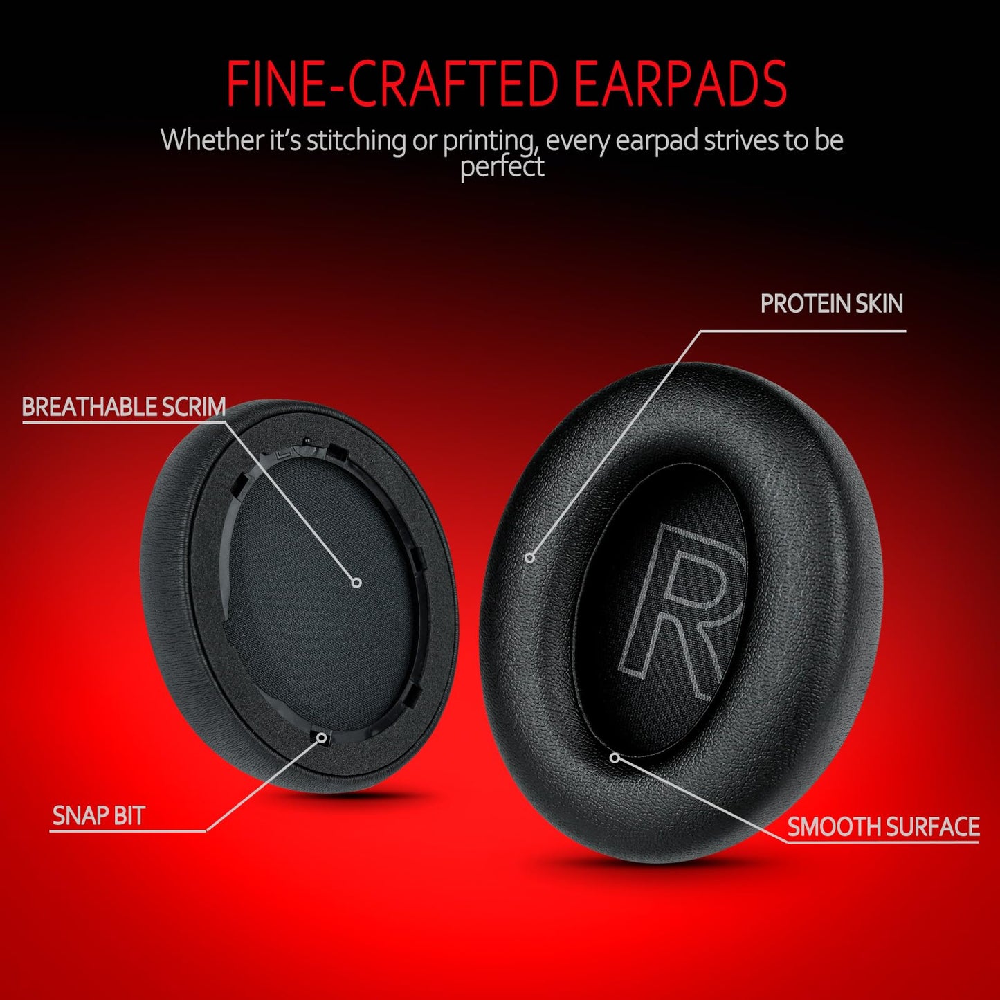 Krone Kalpasmos Soundcore Replacement Ear Pads - Fits Soundcore Life Q20 Replacement Ear Pads, Soft Memory Foam Soundcore Q20 Replacement Ear Pads