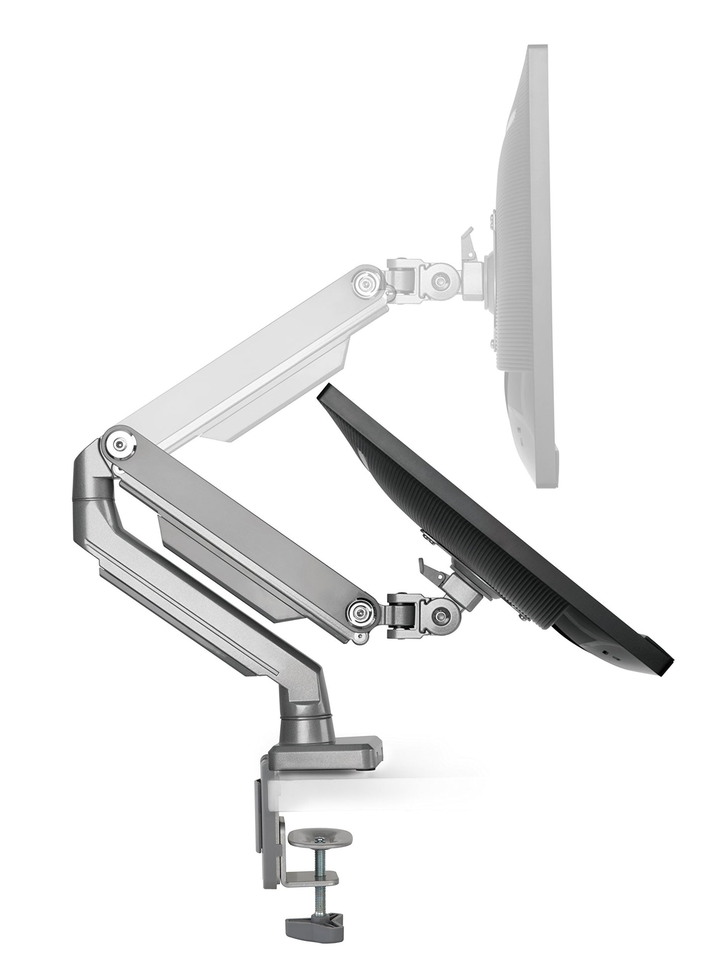 Uplite Ergonomic Height Adjustable Single LCD Monitor Desk Mount Stand Articulating for 1 Screen up to 32"