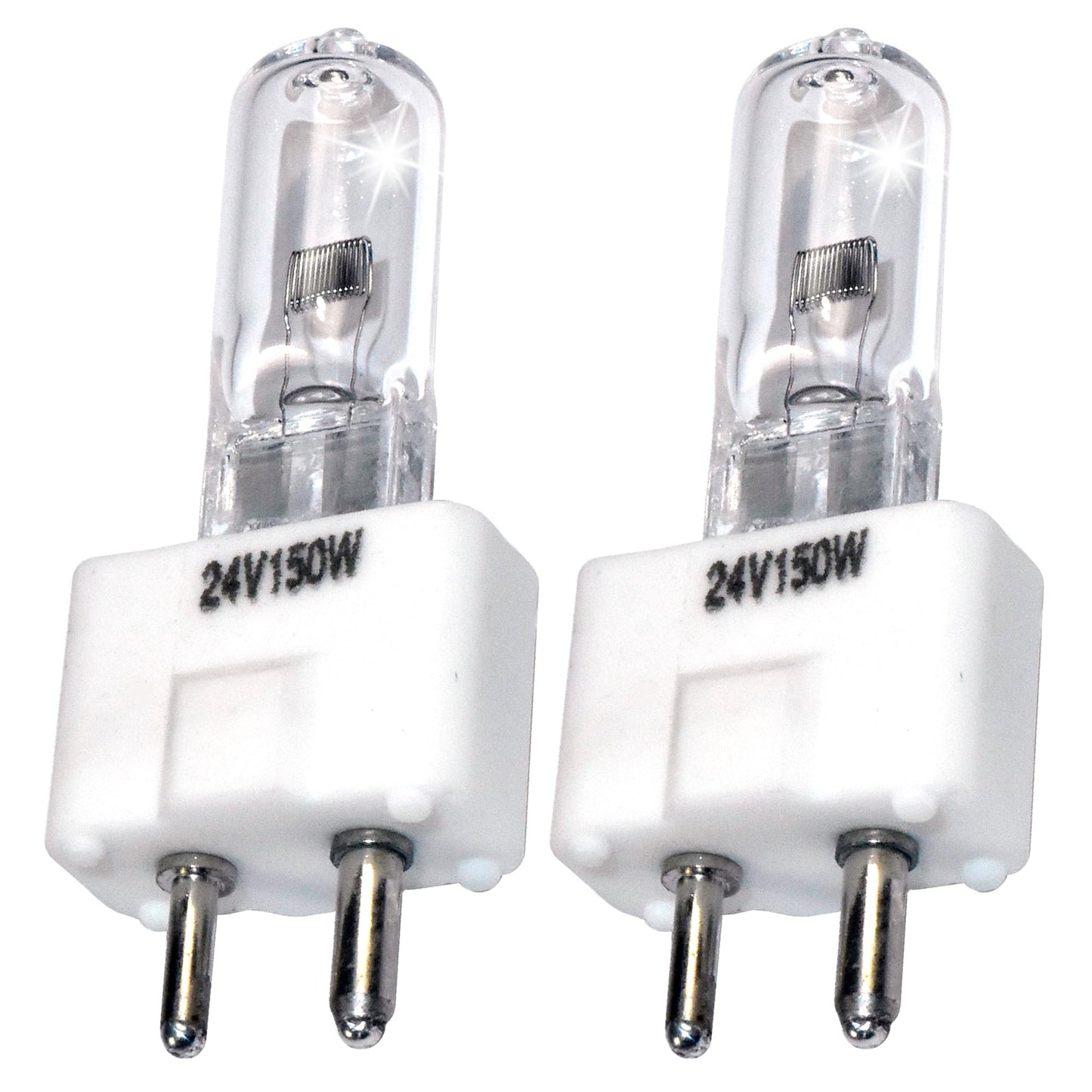 HQRP 2-Pack Halogen Bulb 24V 150W GY9.5 Compatible with Osram #64643 Replacement