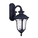 Livex Lighting 7851-04 Oxford 1 Light Outdoor Wall Lantern, Black, 16.25 in x 7.25 in x 16.25 in