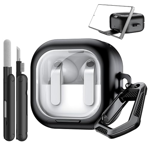 TiMOVO Clear Case for Galaxy Buds 4 & Galaxy Buds 4 Pro (2026) with Secure Lock, TPU Hard Shell Transparent Cover for Samsung Buds 4 Pro with Phone