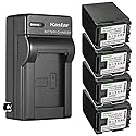 Kastar 4-Pack Battery and AC Wall Charger Replacement for Canon VIXIA HF100, VIXIA HF200, VIXIA HG30, VIXIA XA10 XA10 HD, FS10 Flash Memory Camcorder