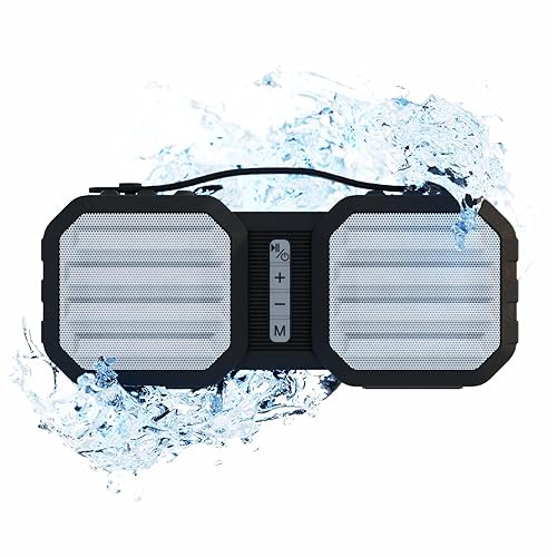Coby Ranger Portable Bluetooth Speaker, 10W Wireless Waterproof IPX5 Speaker with FM Radio, AUX & TF Card Input, Rechargeable 7 Hour Playtime, Outdoor