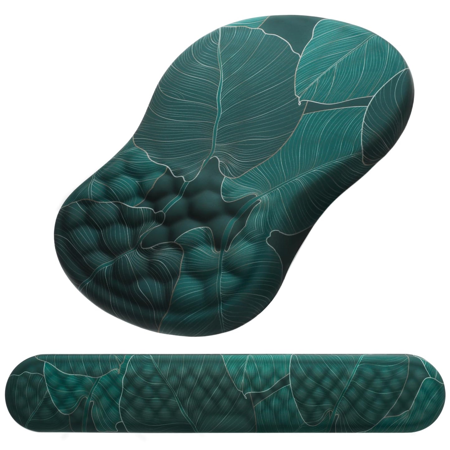 Mouse Pad Wrist Support, Laokiiy 2 in1 Keyboard Wrist Rest+ Ergonomic Mouse Pad, Non-Slip Wrist Rest for Computer Keyboard, Made Easy Typing & Relieve
