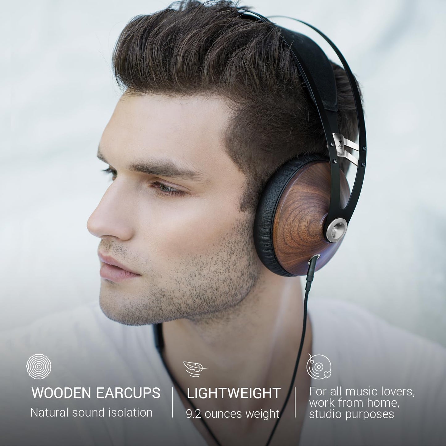MEZE AUDIO | 99 Classics Walnut Silver | Wooden Closed-Back Headphones for Audiophiles | Gaming | Podcasts | Home Office | Wired Over-Ear Headphones…