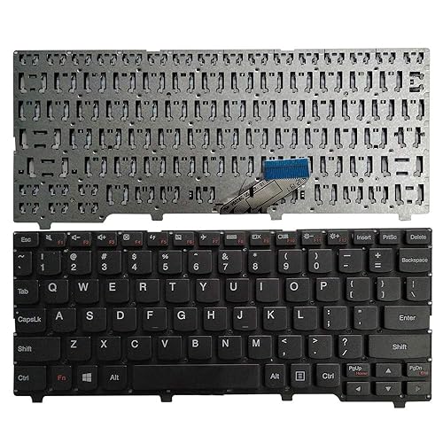 Laptop Replacement Keyboard Fit Lenovo IdeaPad 110S-11IBR 110S-11AST 5N20M53663 LCM15J13U4-H274 63411202900700 US Layout (Black)