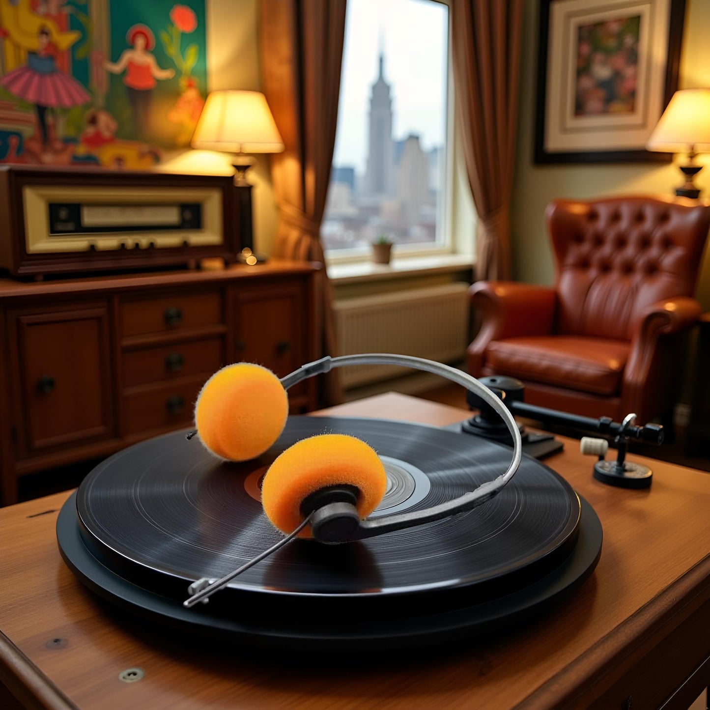 1Pc Orange Retro Over-Ear Headphone,Vintage Feelings Underwire Headphone,Retro Lightweight Earphones,Hi-Fi Stereo Earphone Headset,Headphones ,for…