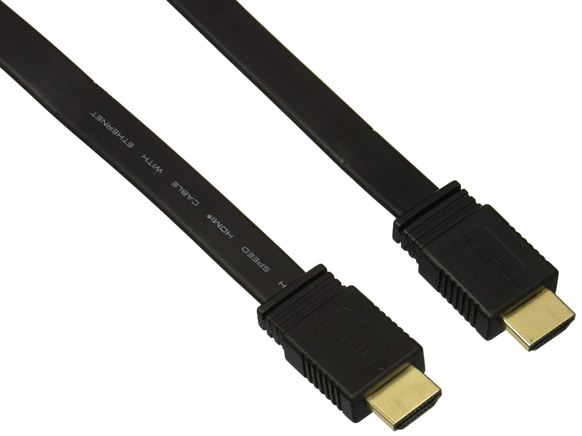 4xem 4XHDMIFLAT15FT Shielded Video/Audio/Network Cable, HDMI, Black