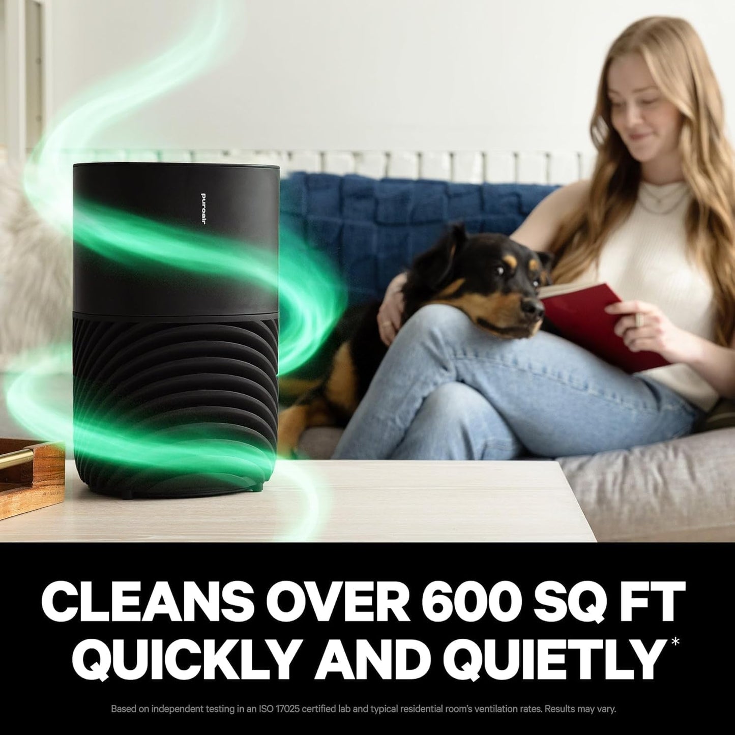 PuroAir 130 HEPA Air Purifiers for Home Pets - Covers Up To 600 Sq Ft - Filters Up To 99.9% of Pollutants, Smoke, Pollen, Dust - Quiet HEPA Air Filter