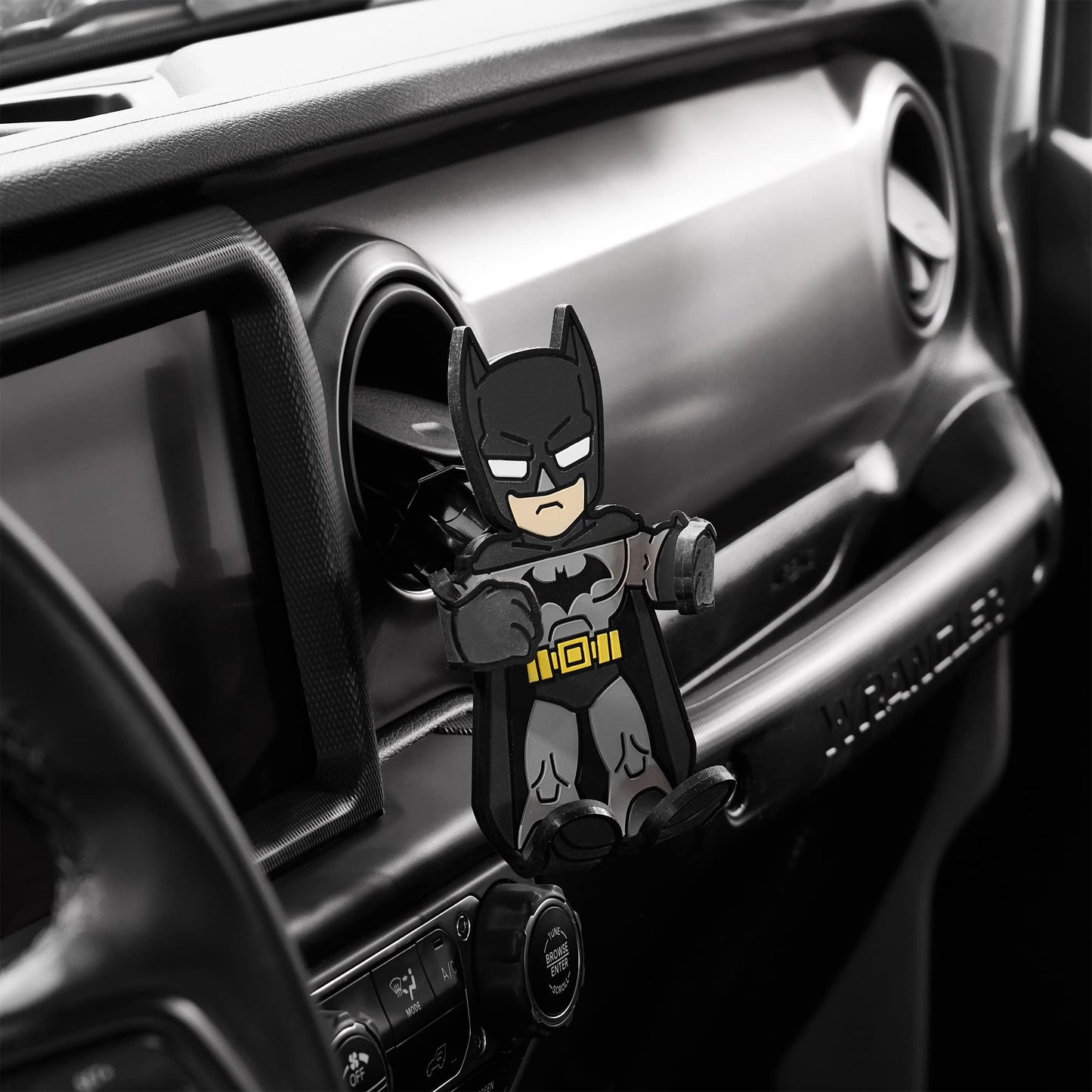 Hug Buddy Batman Cellphone Holder, Multicolor, 360-Degree Swivel, Steel and Silicone, 6 Inch Arm Spread