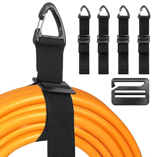Extension Cord Holder Organizer - Extension Cord Hanger for Garage, Shed, RV, Van Tool Storage, Heavy Duty Gadgets for Men (4 Pack 20 Inch)