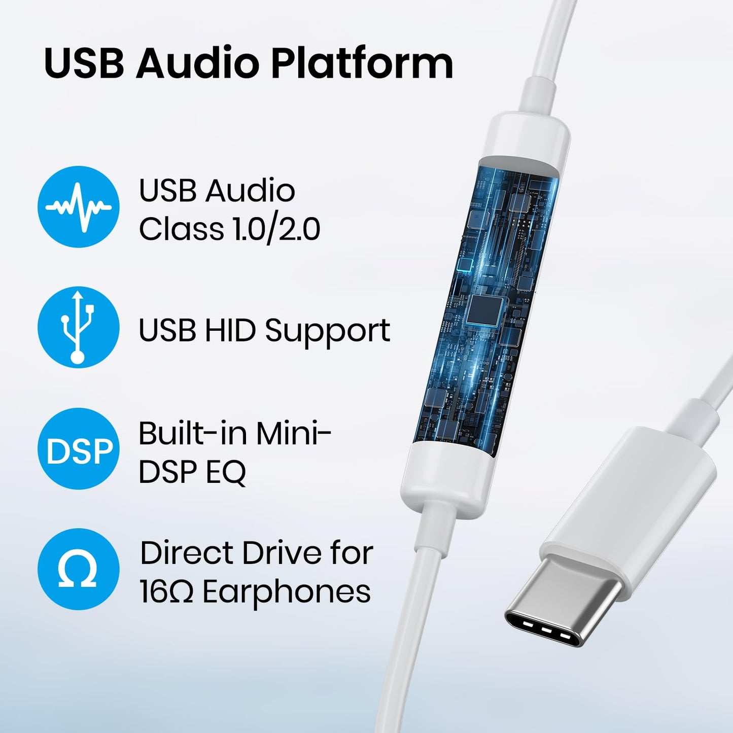 USB C Wired Earbuds,USB C Headphones Wired with Microphone for iPhone 17/16/15 Pro Max Plus, Type C in-Ear Earphones, HiFi Stereo, No Latency