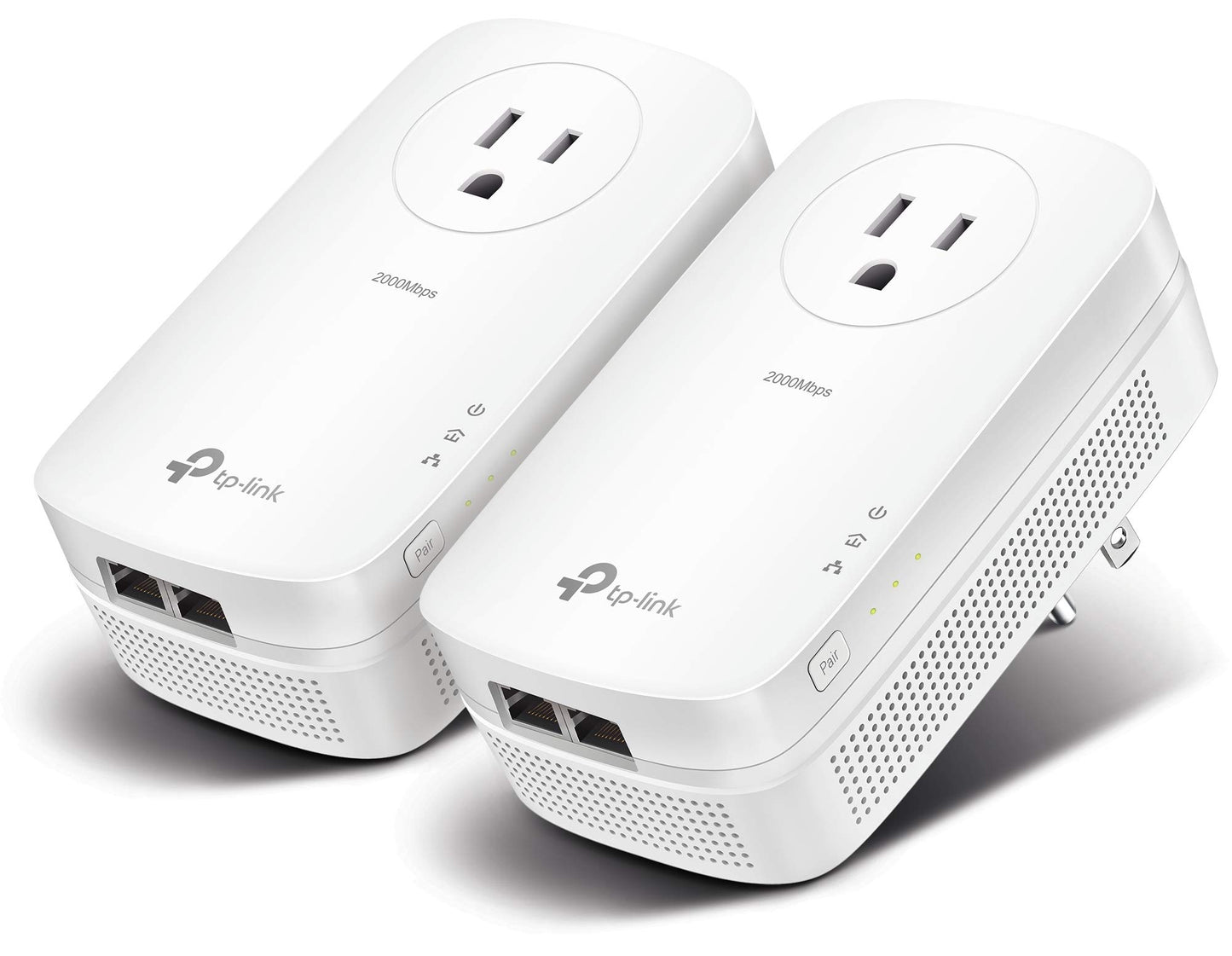 TP-Link AV2000 Powerline Ethernet Adapter, Passthrough, 2 Gigabit Ports