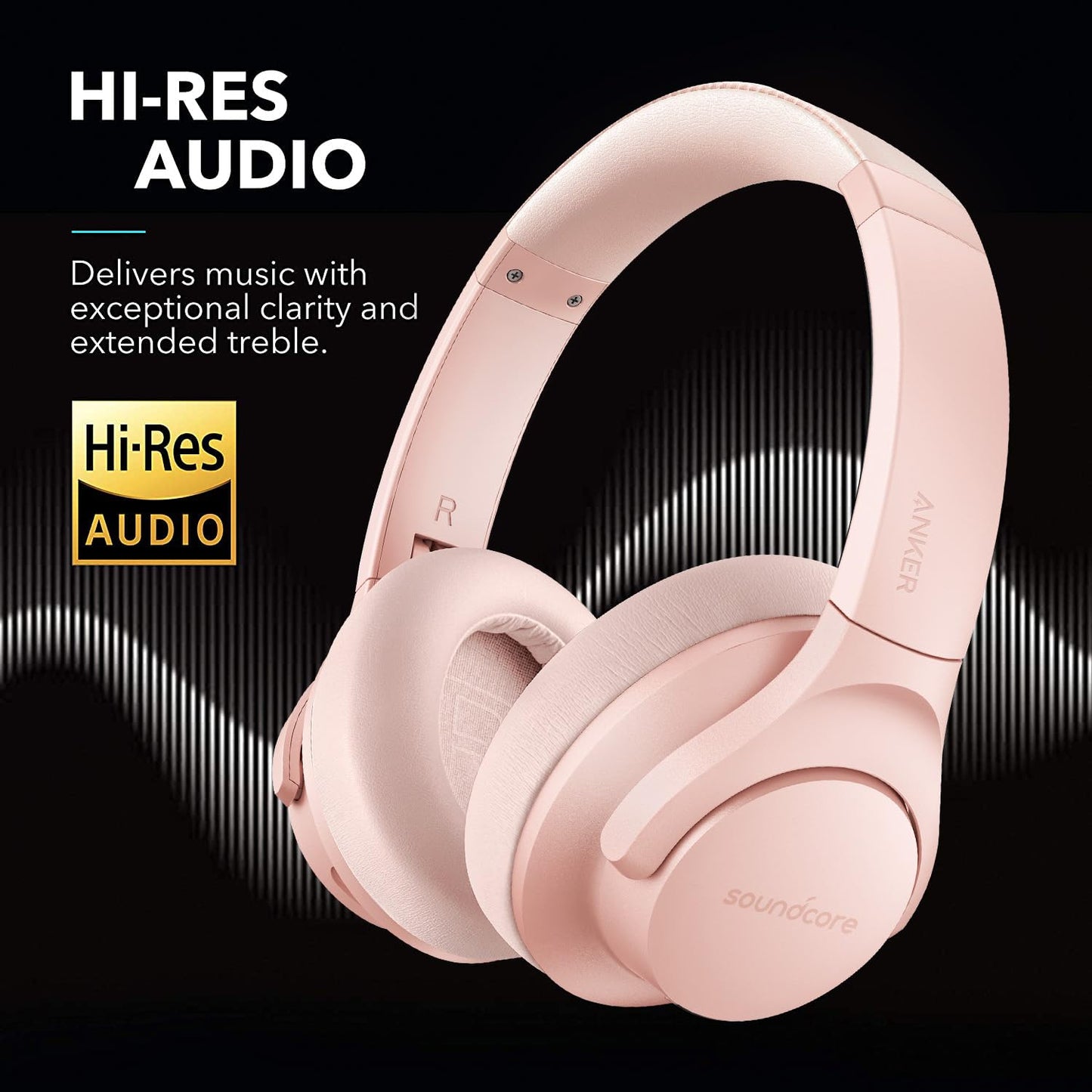 Soundcore Anker Life Q20 Hybrid Active Noise Cancelling Headphones, Wireless Over Ear Bluetooth Headphones, 60H Playtime, Hi-Res Audio, Deep Bass…